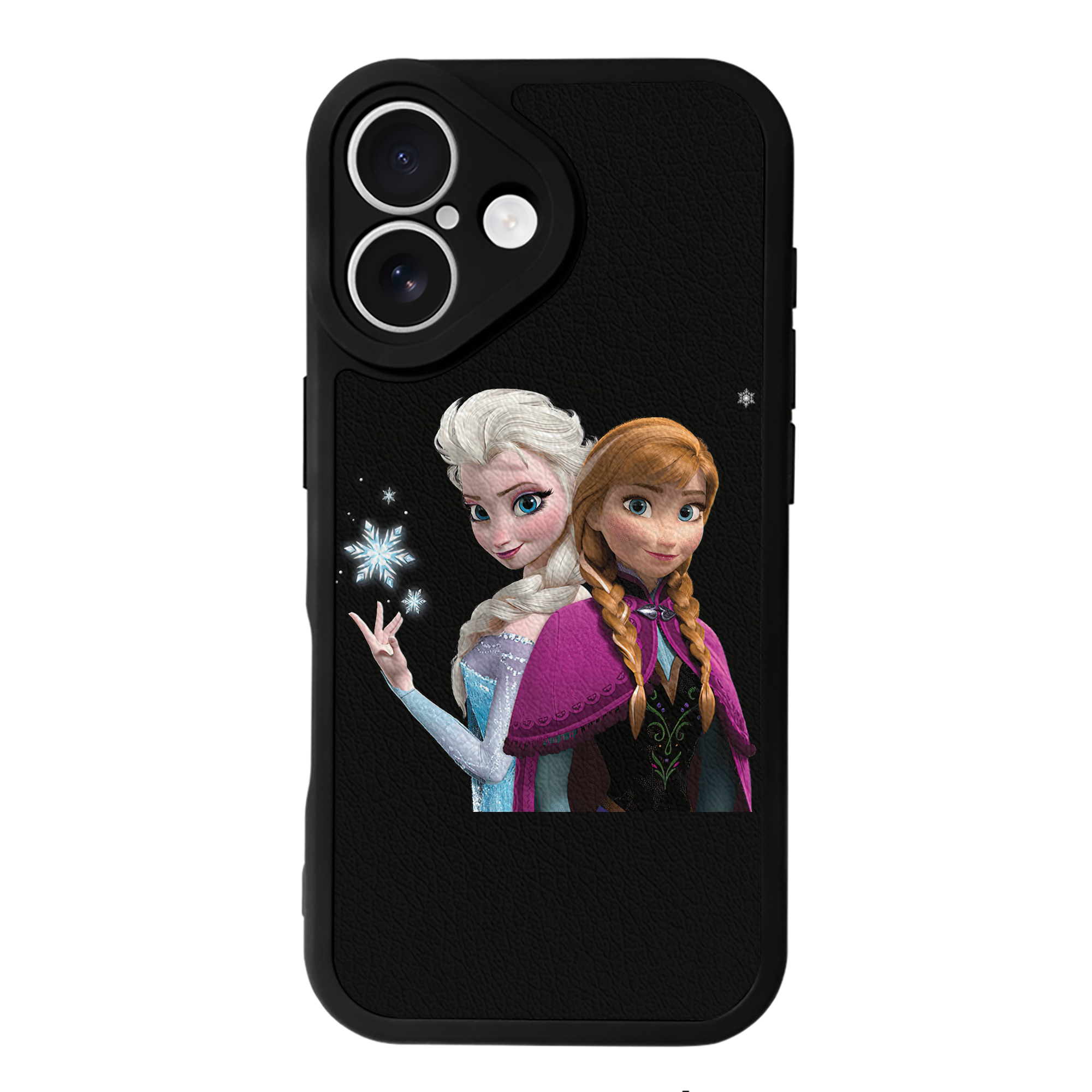 （画像用） アナと雪の女王 アンナ エルサ Frozen Anna Elsa 【iPhone 16シリーズ対応】シリコンスマホケース（レザー調） 材質：シリコン